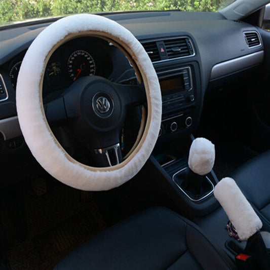 Winter Plush Car Steering Wheel Cover