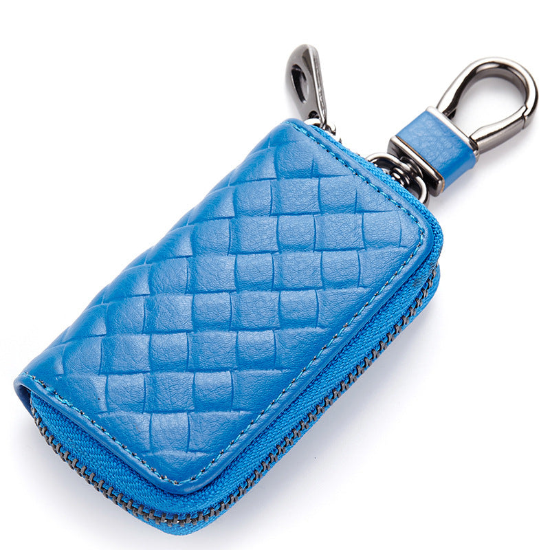 Car key case leather key case men's woven