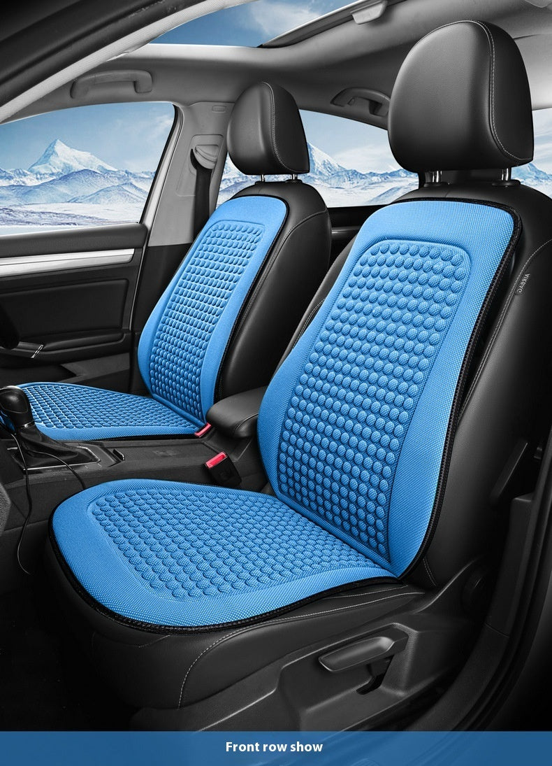 Cool Silk Tie-free Seat Cushion Car Frontco-driving Single Massage