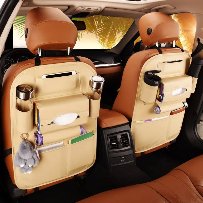 2024 Universal Leather Car Seat Organizer