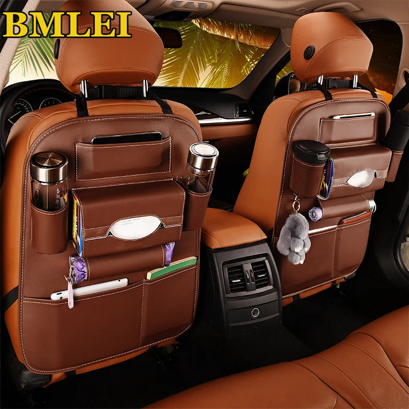 2024 Universal Leather Car Seat Organizer