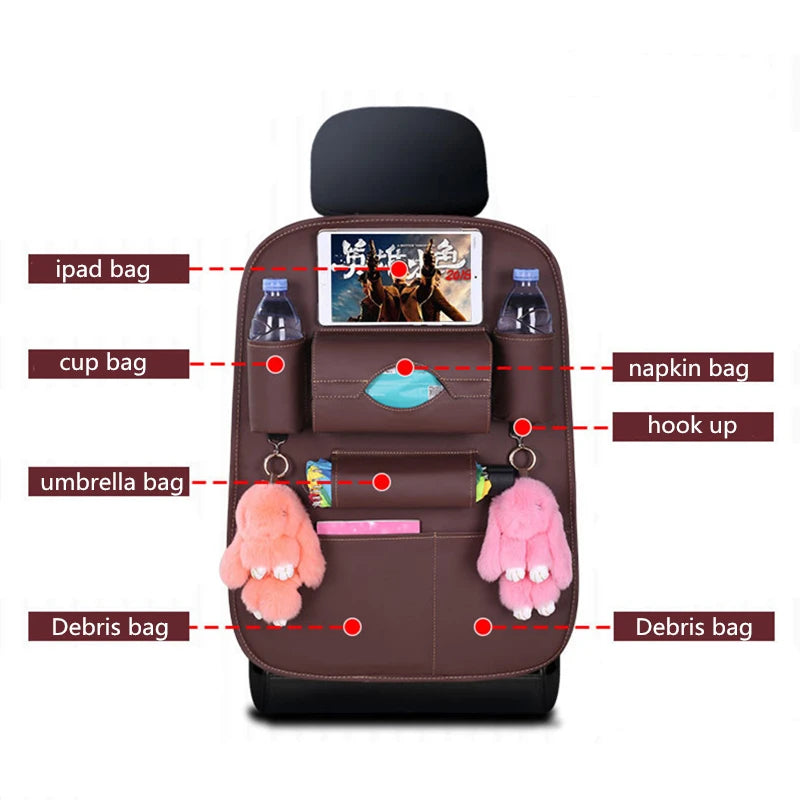 2024 Universal Leather Car Seat Organizer