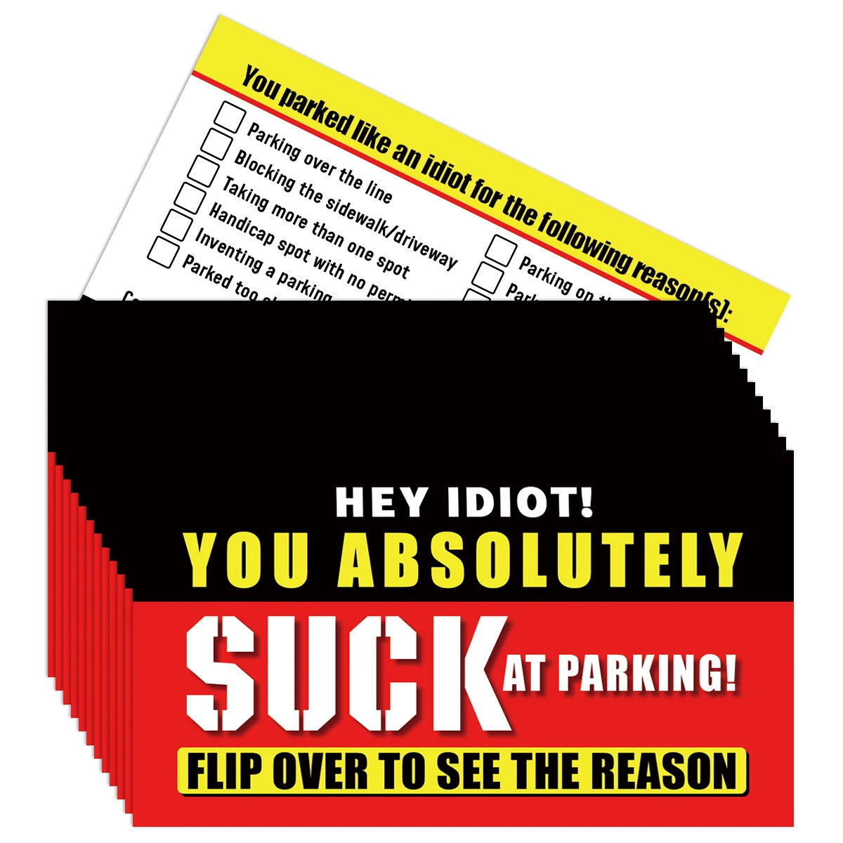 "You Parked Like An Idiot" Cards