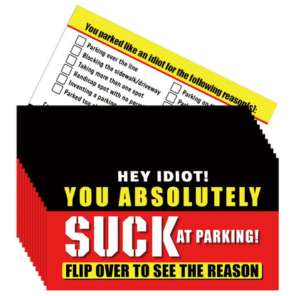 "You Parked Like An Idiot" Cards