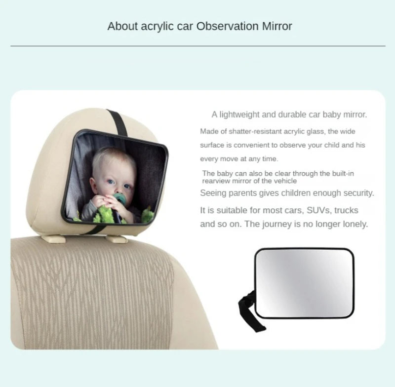 Adjustable Wide Car Rearview Mirror for Baby/Child Seat