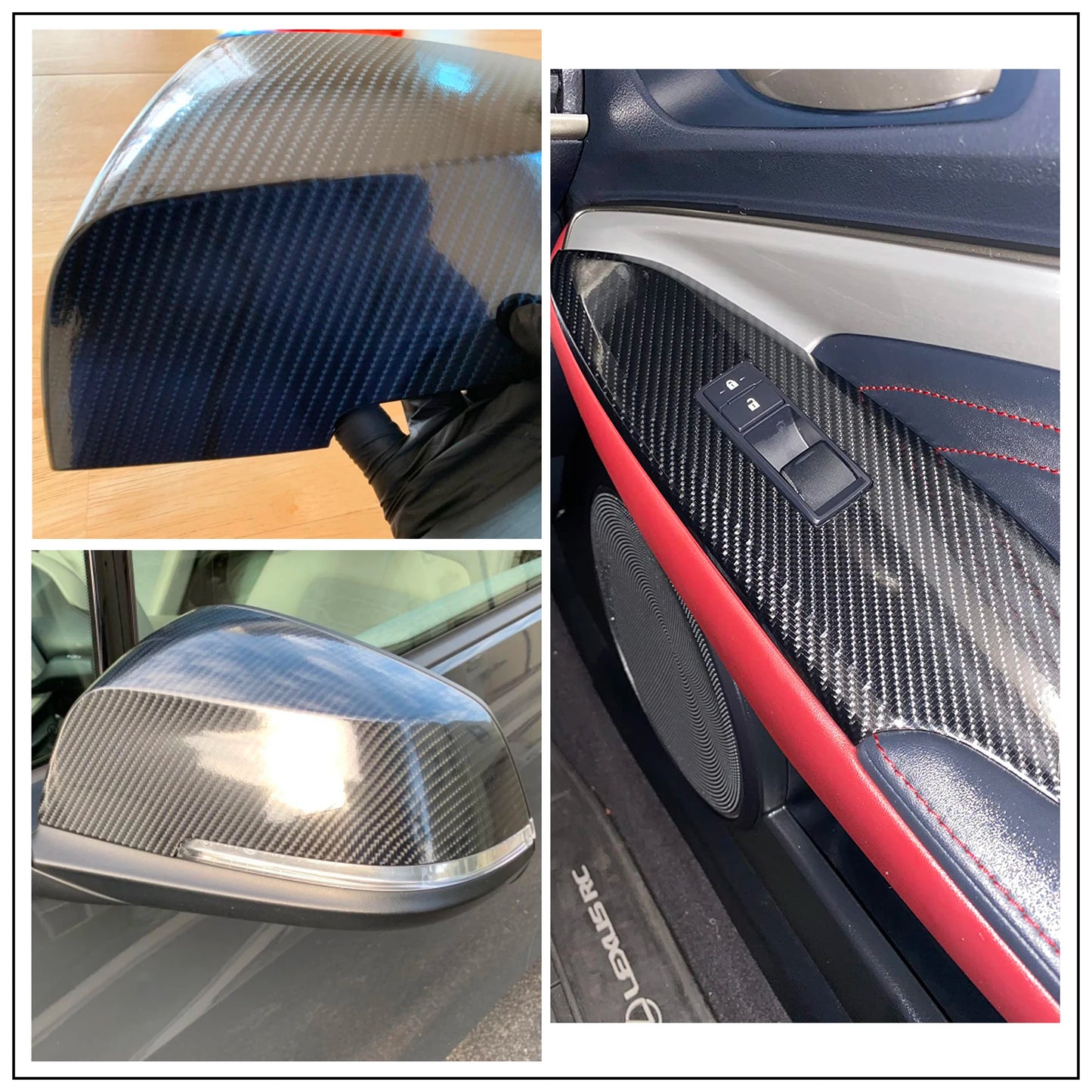 Carbon Fiber Vinyl Wrap - Waterproof & Sunscreen